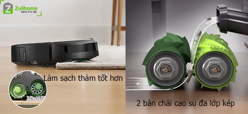 Irobot Roomba E5 | Bàn chải đa lớp
