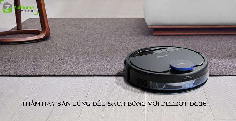 robot hút bụi ecovacs deebot ozmo 930 làm sạch hiệu quả mọi loại mặt sàn