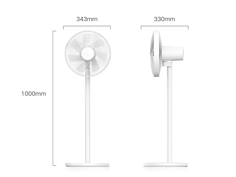 Kích thước Mi Smart Standing Fan 2 Lite