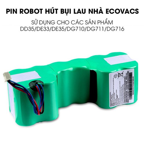 Pin Ecovacs Deebot DN33, DN320, DN36, DN39, DD35, DD37, DD33, DE53, DE55 – Dung Lượng 3.000mAh