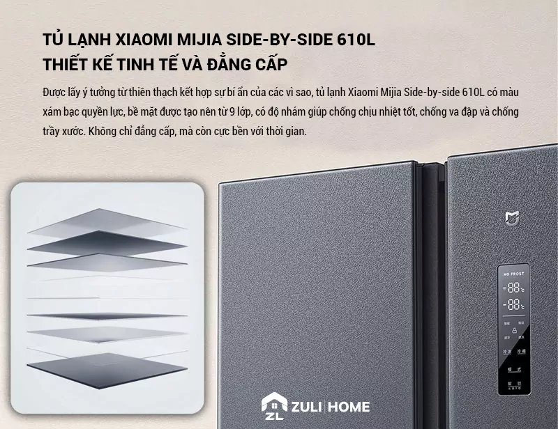 Tu Lanh Xiaomi Mijia Side by side 610L 5