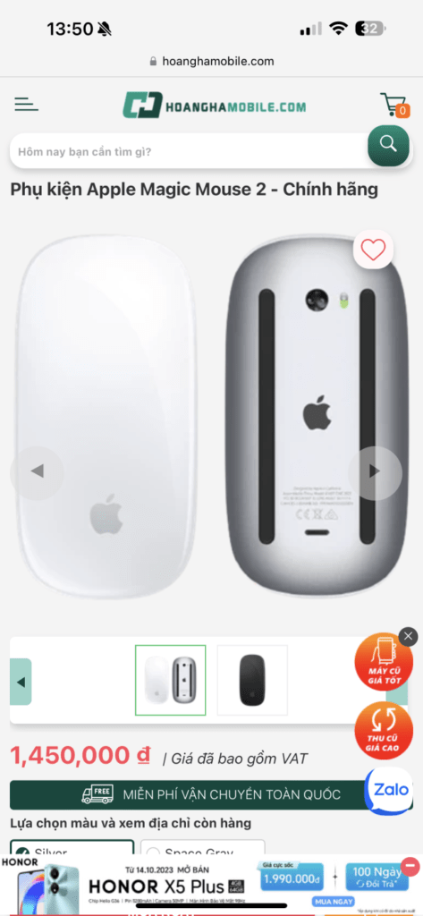 Chuot Apple Mouse 2 moi new 100 fullbox nguyen seal 03